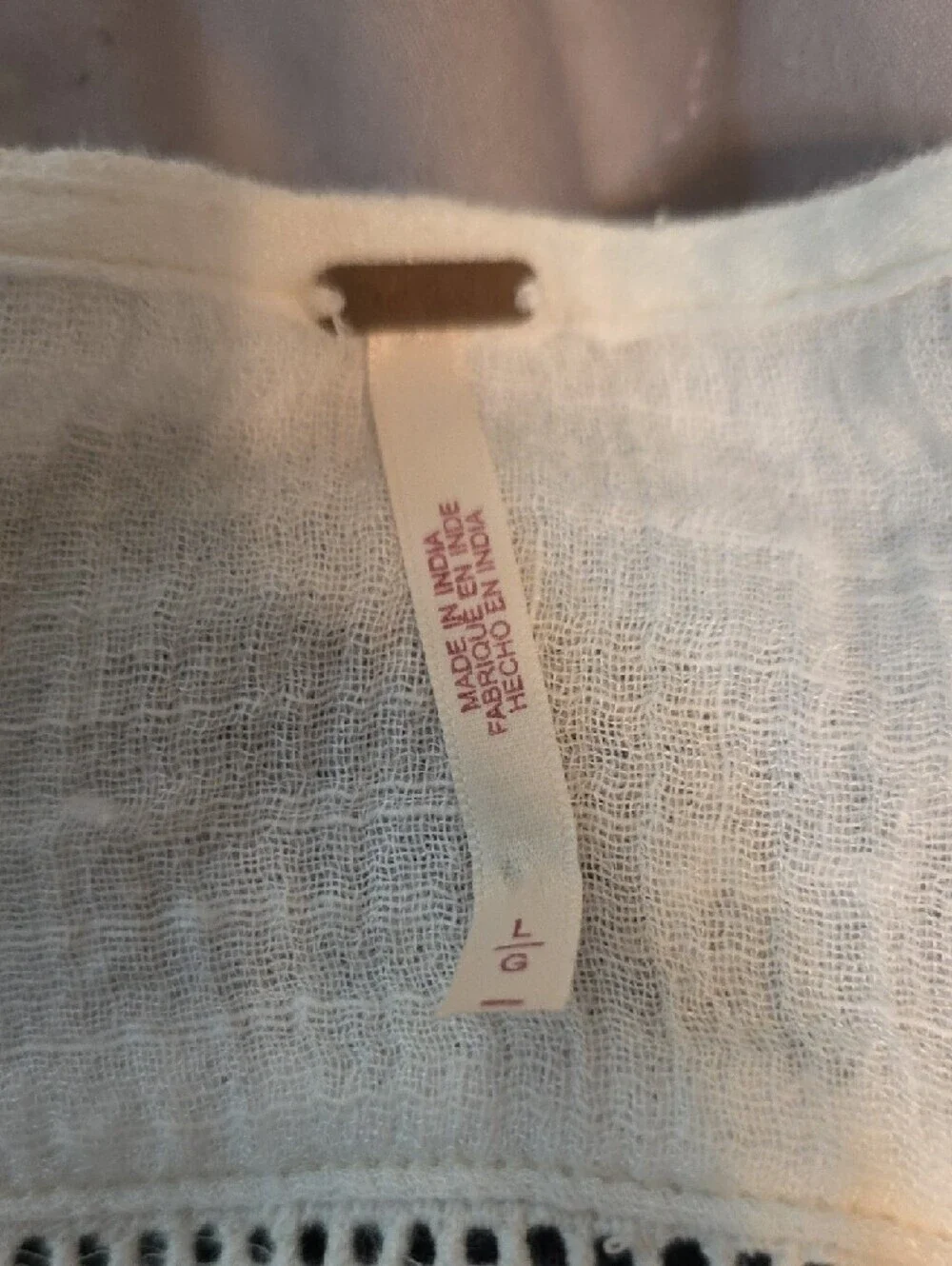 FREE PEOPLE Women’s White Pintuck Button-Down Shirt LG 1457 PIT TO PIT 23
